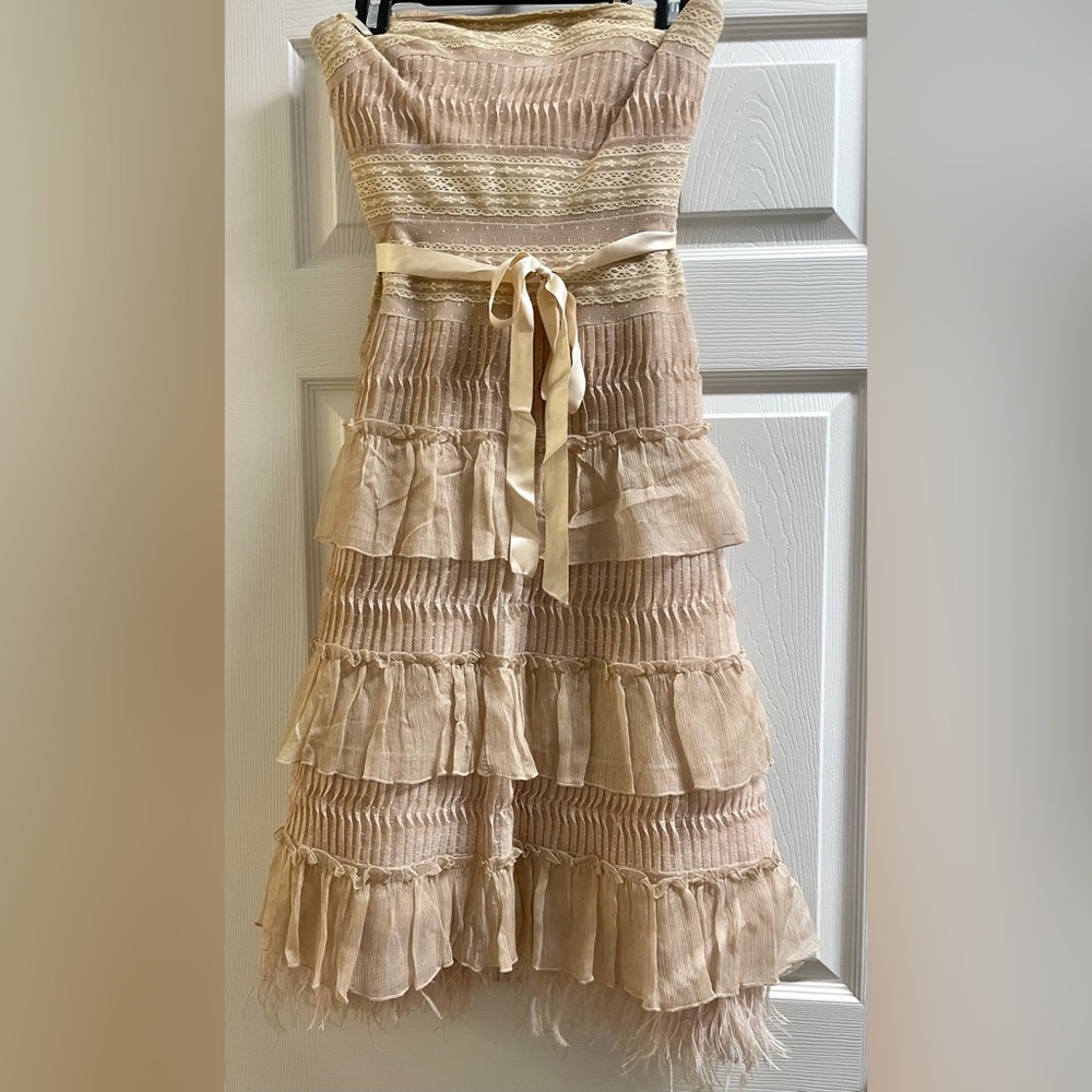 Champagne BCBGMaxazira Coctail dress.
